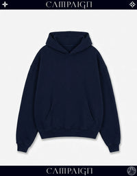 Campaign Regal Blank High-End Oversize Navy Hoodie 100% Premium Cotton
