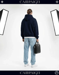 Campaign Regal Blank High-End Oversize Navy Hoodie 100% Premium Cotton