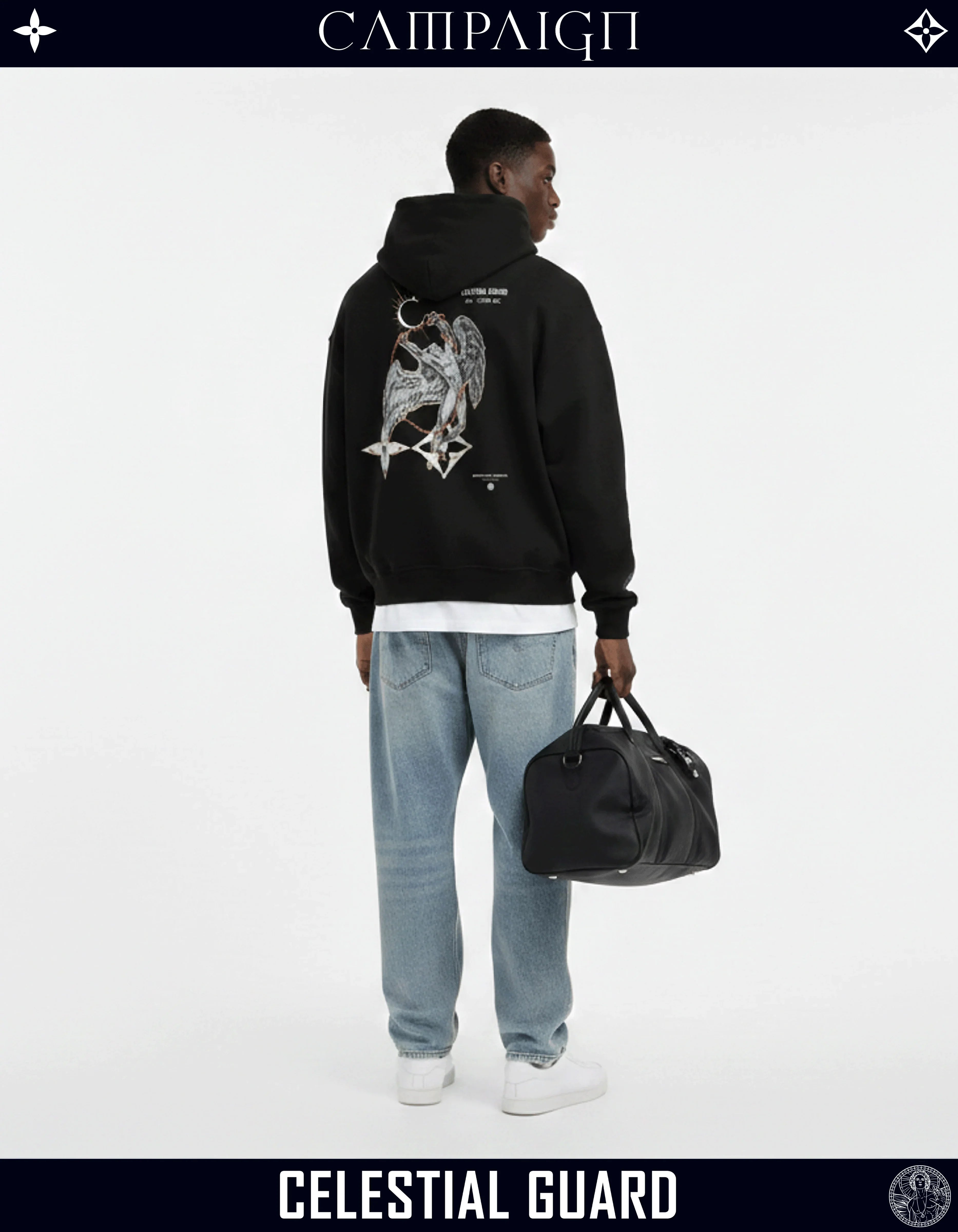 The Angelic Apocrypha High-End Oversize Black Hoodie 100% Premium Cotton