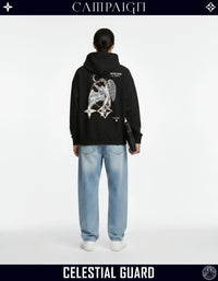 The Angelic Apocrypha High-End Oversize Black Hoodie 100% Premium Cotton