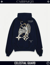 The Angelic Apocrypha High-End Oversize Navy Hoodie 100% Premium Cotton