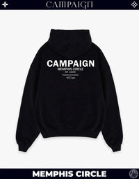 The Memphis Circle Iconic Unit High-End Oversize Black Hoodie 100% Premium Cotton