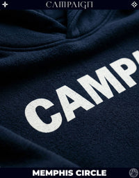 The Memphis Circle Iconic Unit High-End Oversize Navy Hoodie 100% Premium Cotton