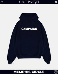 The Memphis Circle Iconic Unit High-End Oversize Navy Hoodie 100% Premium Cotton